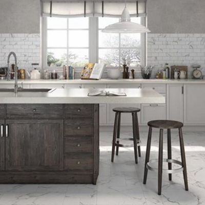 tile floors in a kitchen in Tacoma washington
